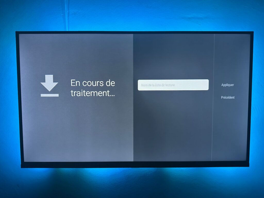 Chargement de la playlist et du guide TV dans TiviMate
