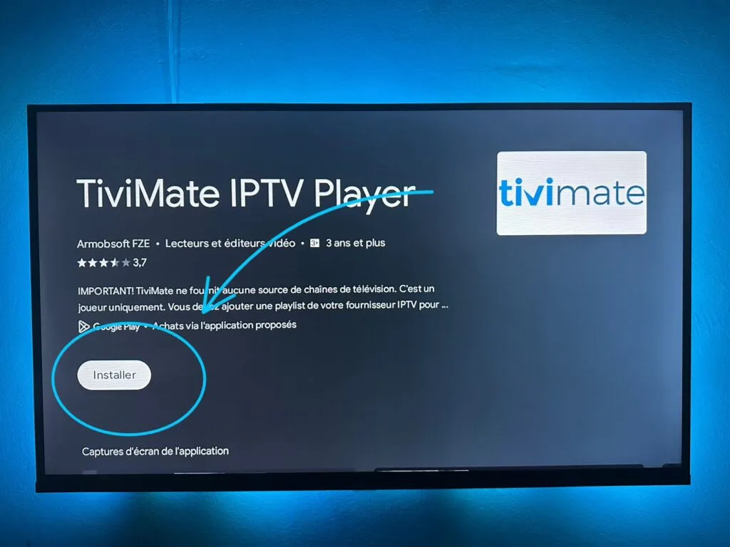 Installer TiviMate IPTV Player depuis le Google Play Store sur Android TV