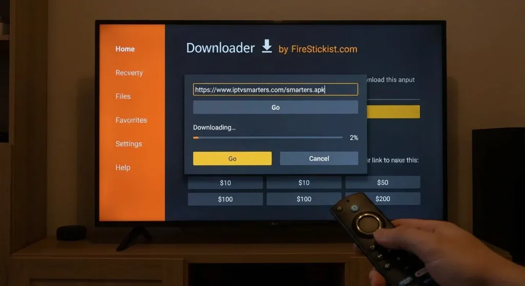 Téléchargement d’IPTV Smarters Pro dans Downloader