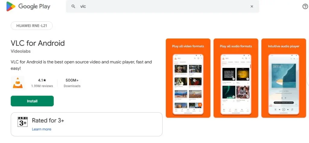 Installer VLC depuis Google Play sur Android