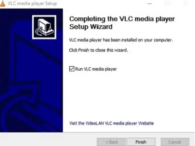 Terminer l’installation de VLC