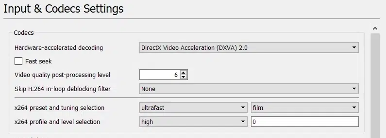 Activer le décodage matériel DXVA 2.0 dans VLC