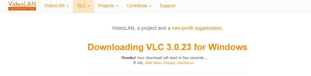 Ouvrir le fichier d’installation de VLC