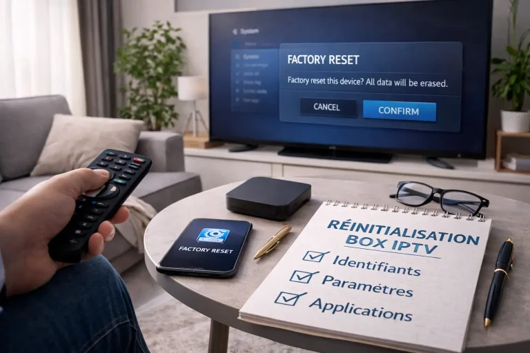 Comment réinitialiser une box IPTV ?