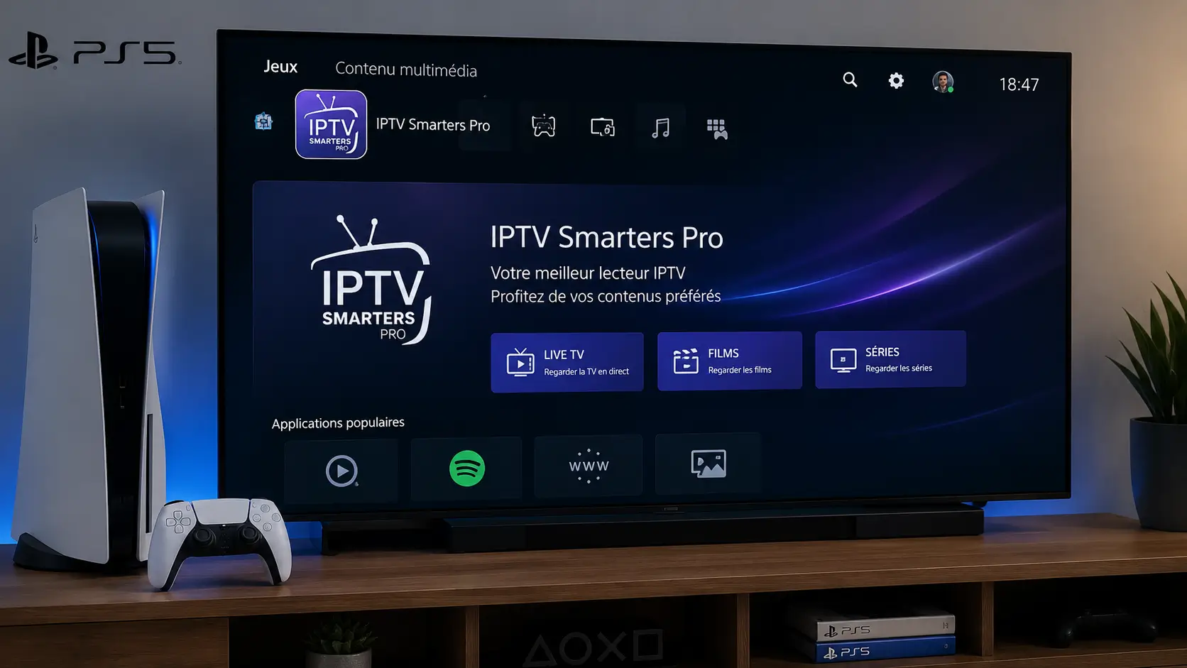 IPTV Smarters Pro sur PS5 : comment regarder l’IPTV avec le navigateur caché