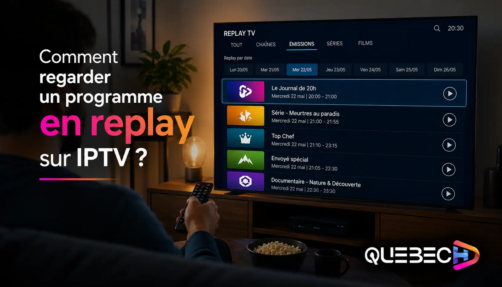 Comment regarder un programme en replay sur IPTV ?