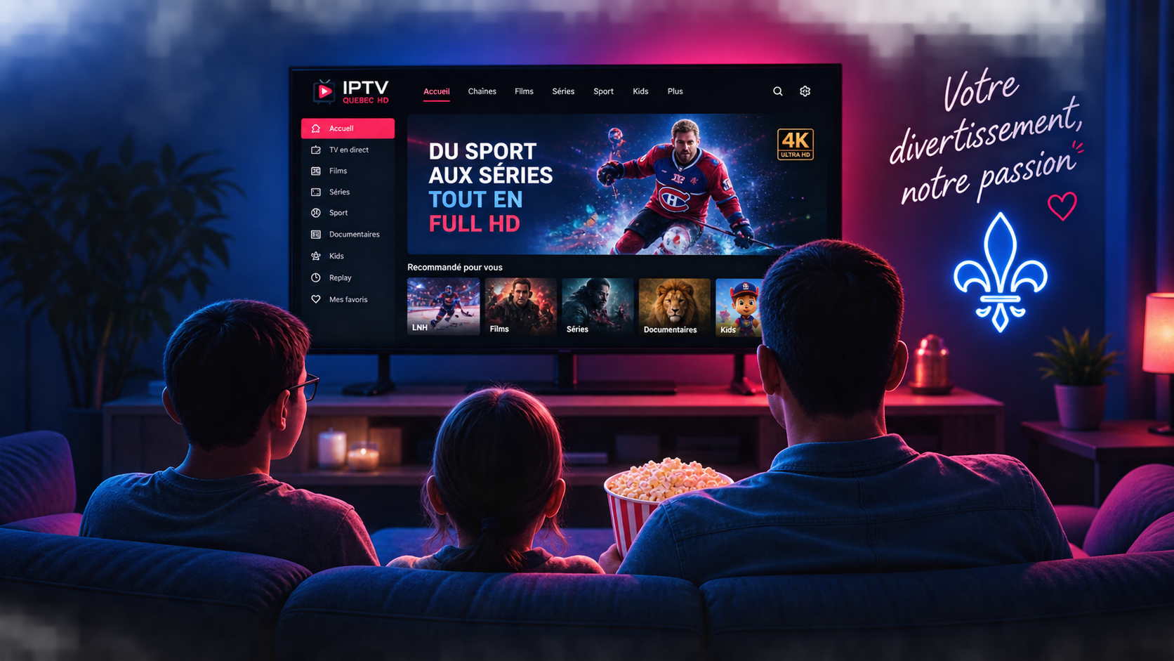 Test IPTV gratuit 24 heures IPTV Quebec HD en famille